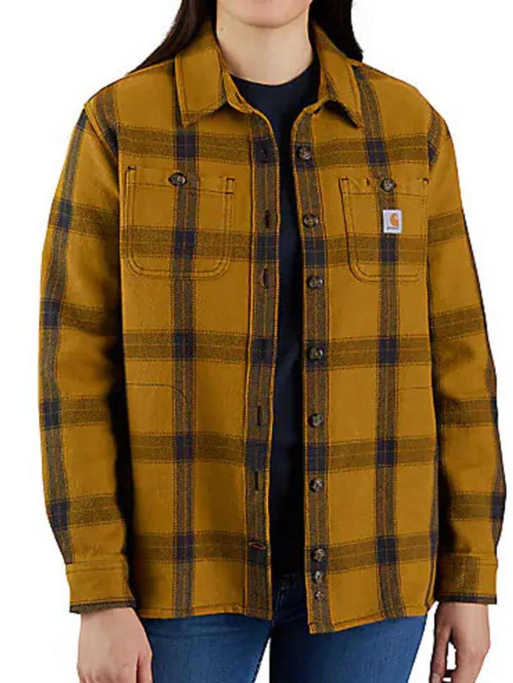 Carhartt Heavyweight Twill Long-Sleeve Plaid Shirt
